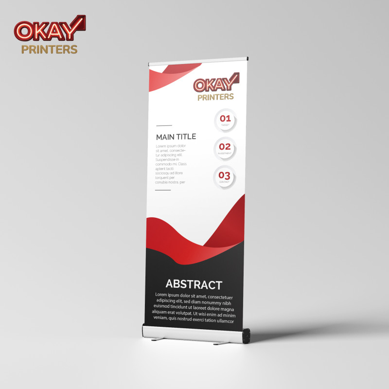 Premium Wide Pull Up Banner 13 oz Matte Vinyl
