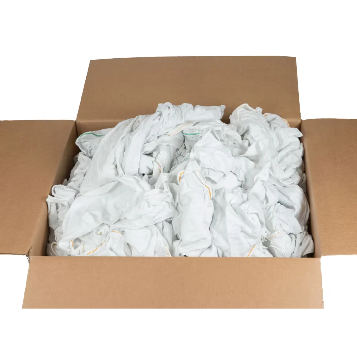 Recycled White Cotton Knit Rags (40 lb Case)